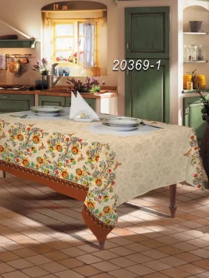 Мир вкуса Скатерть 145х145 с МВО и 6 салфеток Снежинка 20369-1