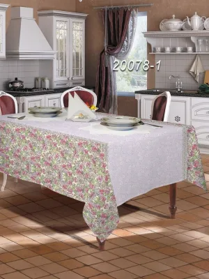 Мир вкуса Скатерть 250х145 с МВО Снежинка 20078-1