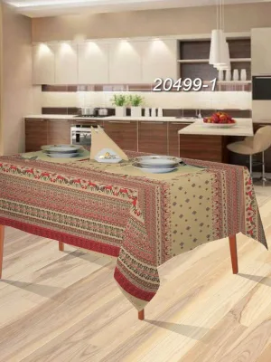 Мир вкуса Скатерть 145х145 с МВО и 6 салфеток Снежинка 20499-1